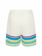 CASABLANCA Crocheted Cotton Tennis Shorts