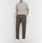 De Bonne Facture - Tapered Wool-Flannel Trousers - Green