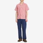 Dubbleware Men's Quincy Seersucker Vacation Shirt in Red