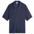 Sunspel Men's Towelling Vacation Shirt in Navy