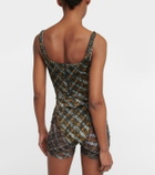 KNWLS - Checked corset top