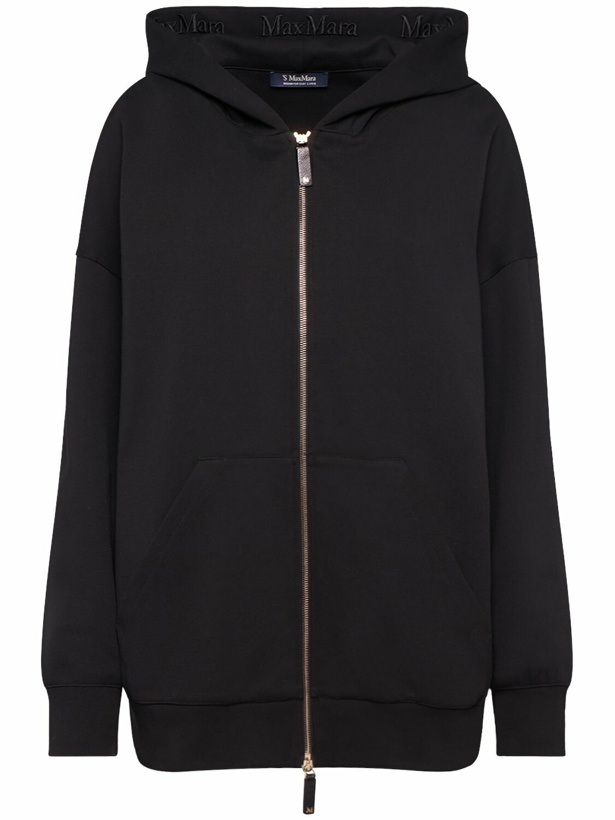 Photo: 'S MAX MARA Doppia Jersey Zip Hoodie