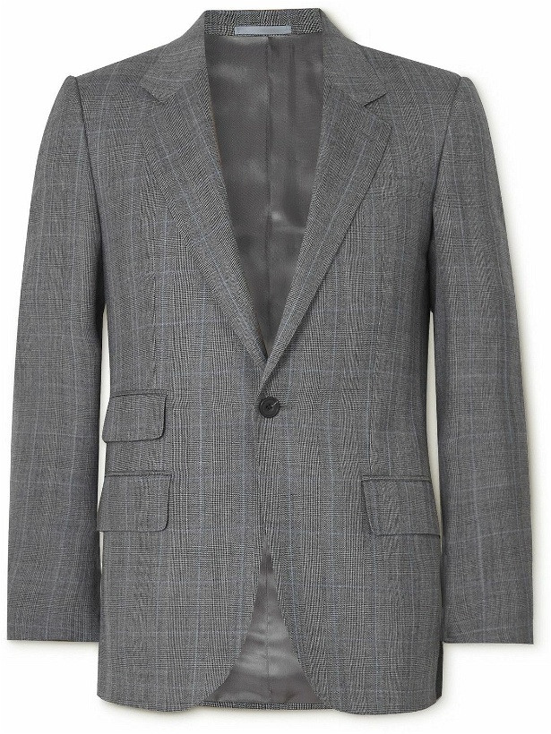 Photo: Kingsman - Prince Of Wales Checked Wool Suit Jacket - Gray