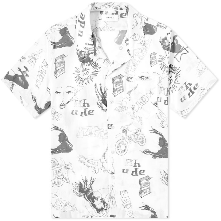 Photo: Rhude Doodle Hawaiian Shirt