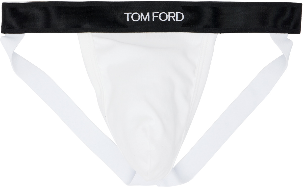 TOM FORD White Cotton Jock Strap