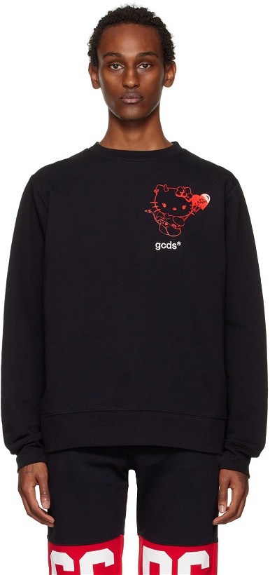 Photo: GCDS Black Print Sweatshirt