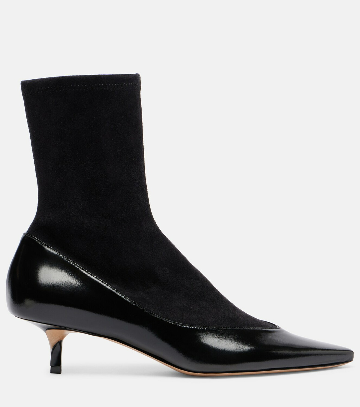 Jacquemus Tourni leather and suede ankle boots