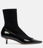 Jacquemus Tourni leather and suede ankle boots
