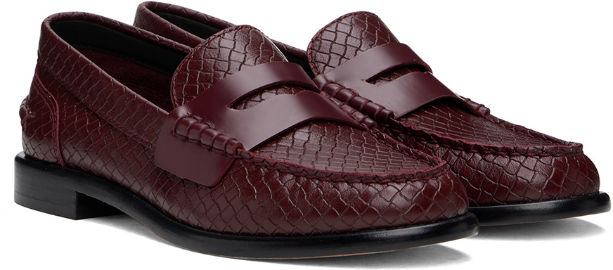 rag & bone Burgundy Carter Leather Loafers Rag and Bone display picture 1