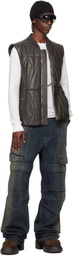 Rick Owens Moncler + Rick Owens Brown Geocamo Flight Vest