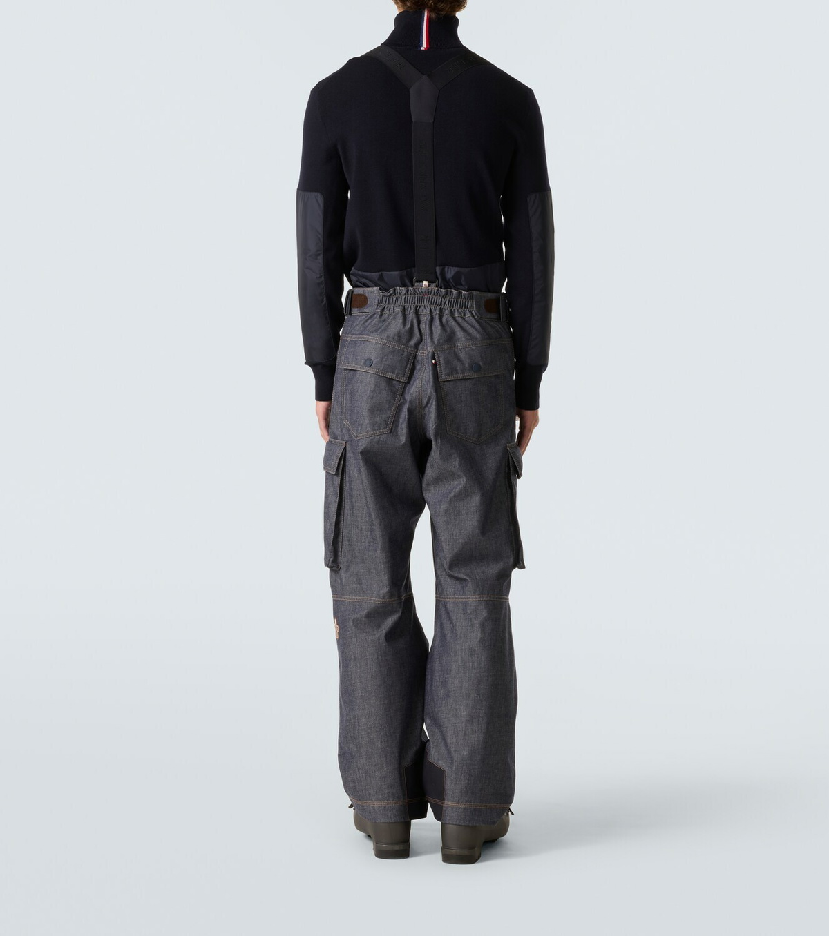 Moncler Grenoble Denim ski salopettes