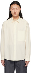 Solid Homme Off-White Crinkled Shirt