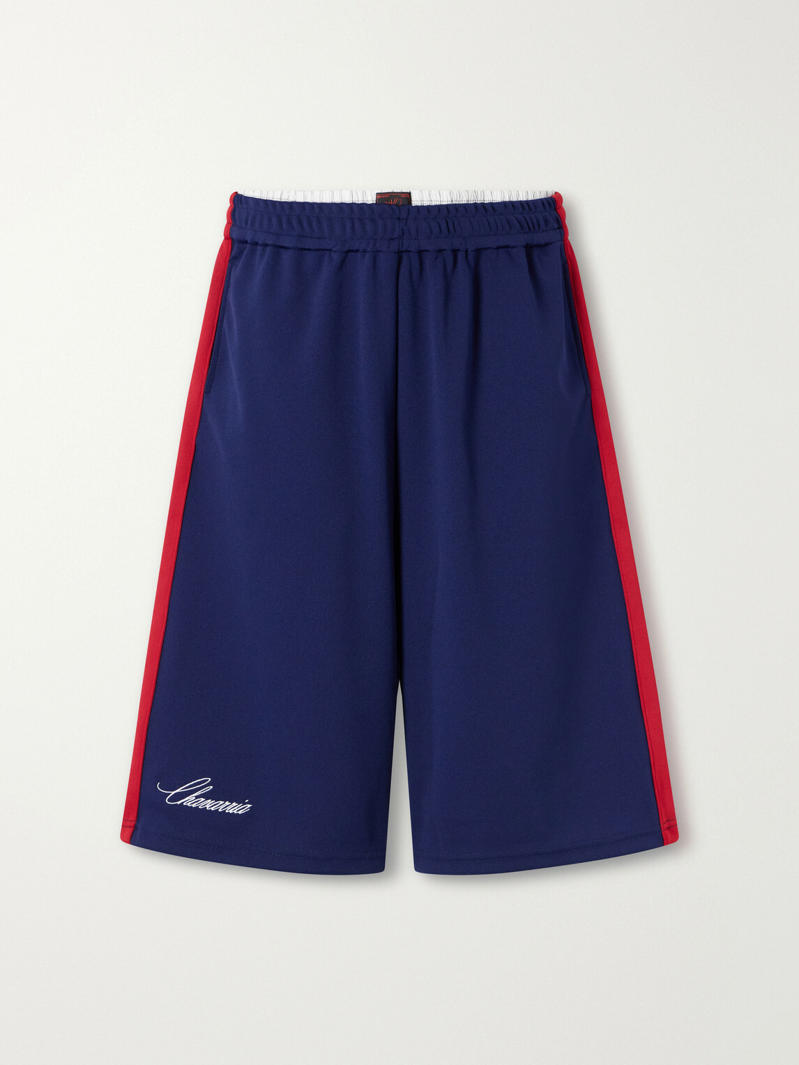 Willy Chavarria - Oversized Striped Shell Shorts - Blue