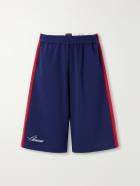Willy Chavarria - Oversized Striped Shell Shorts - Blue