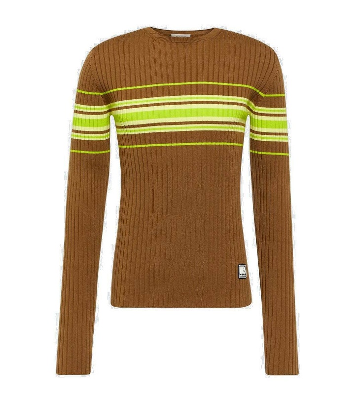 Photo: Wales Bonner Show striped ribbed-knit wool-blend top