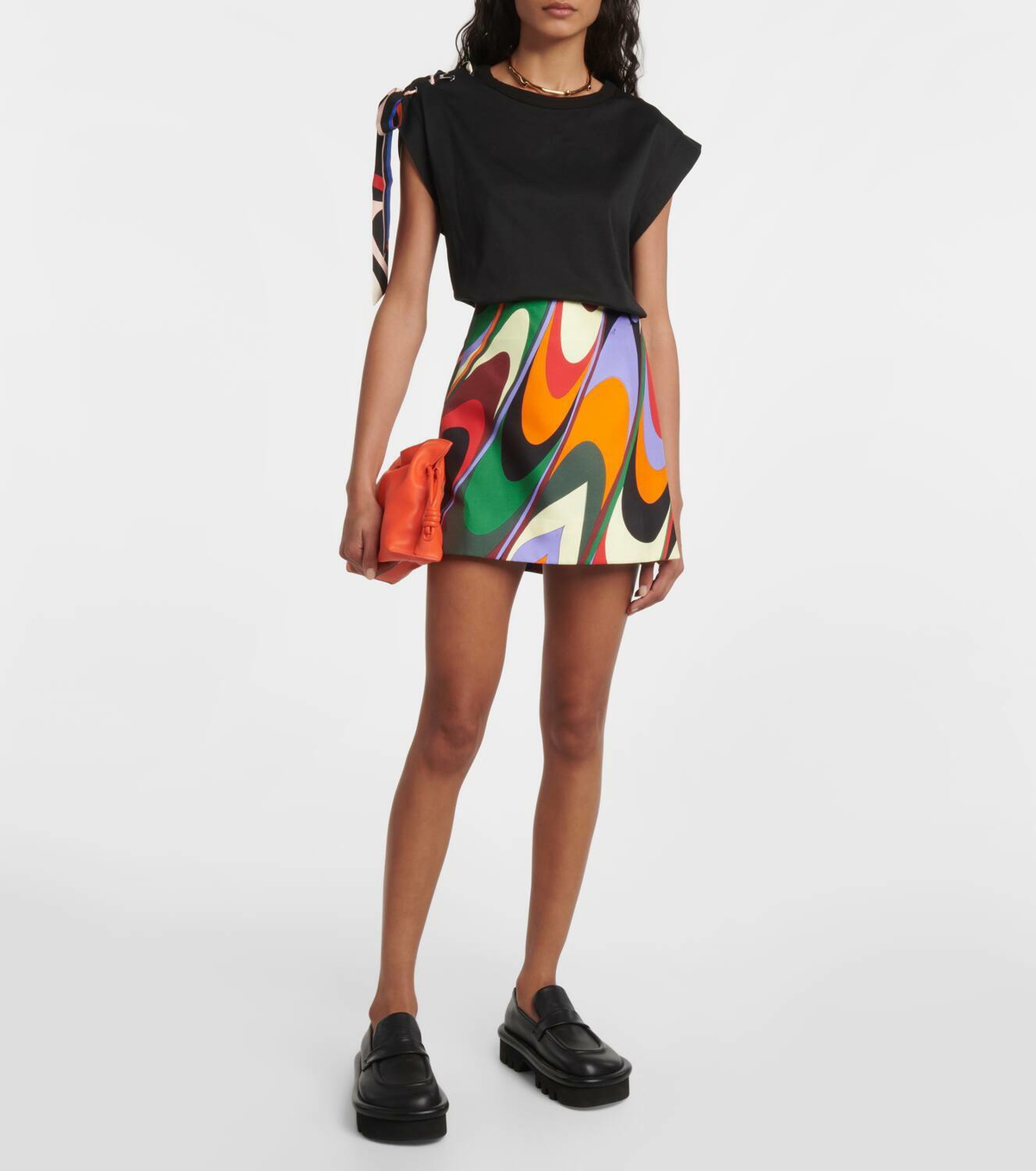 Pucci Onde silk twill miniskirt Emilio Pucci