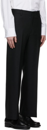 Solid Homme Black Wool Twill Trousers