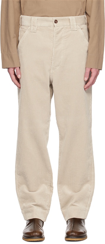 Photo: MHL by Margaret Howell Off-White Dropped Pocket Trousers