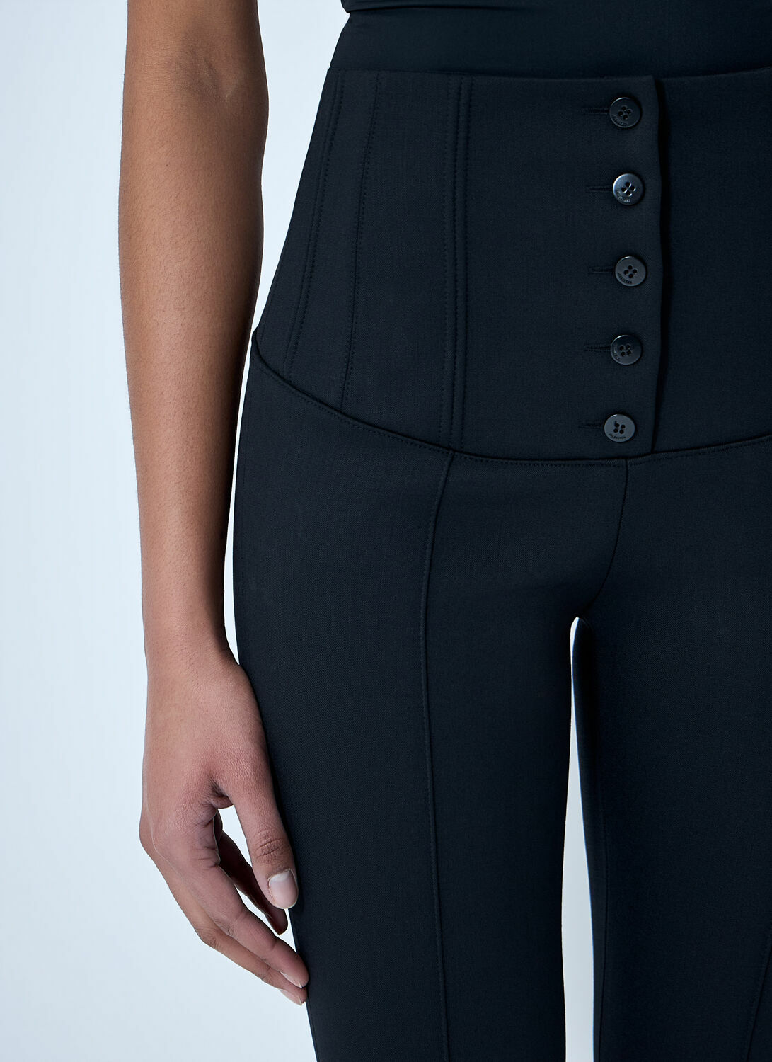 Jacquemus High-Waisted Buttoned Cycling Pants