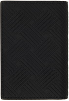 Bottega Veneta Black Embossed Flap Card Holder