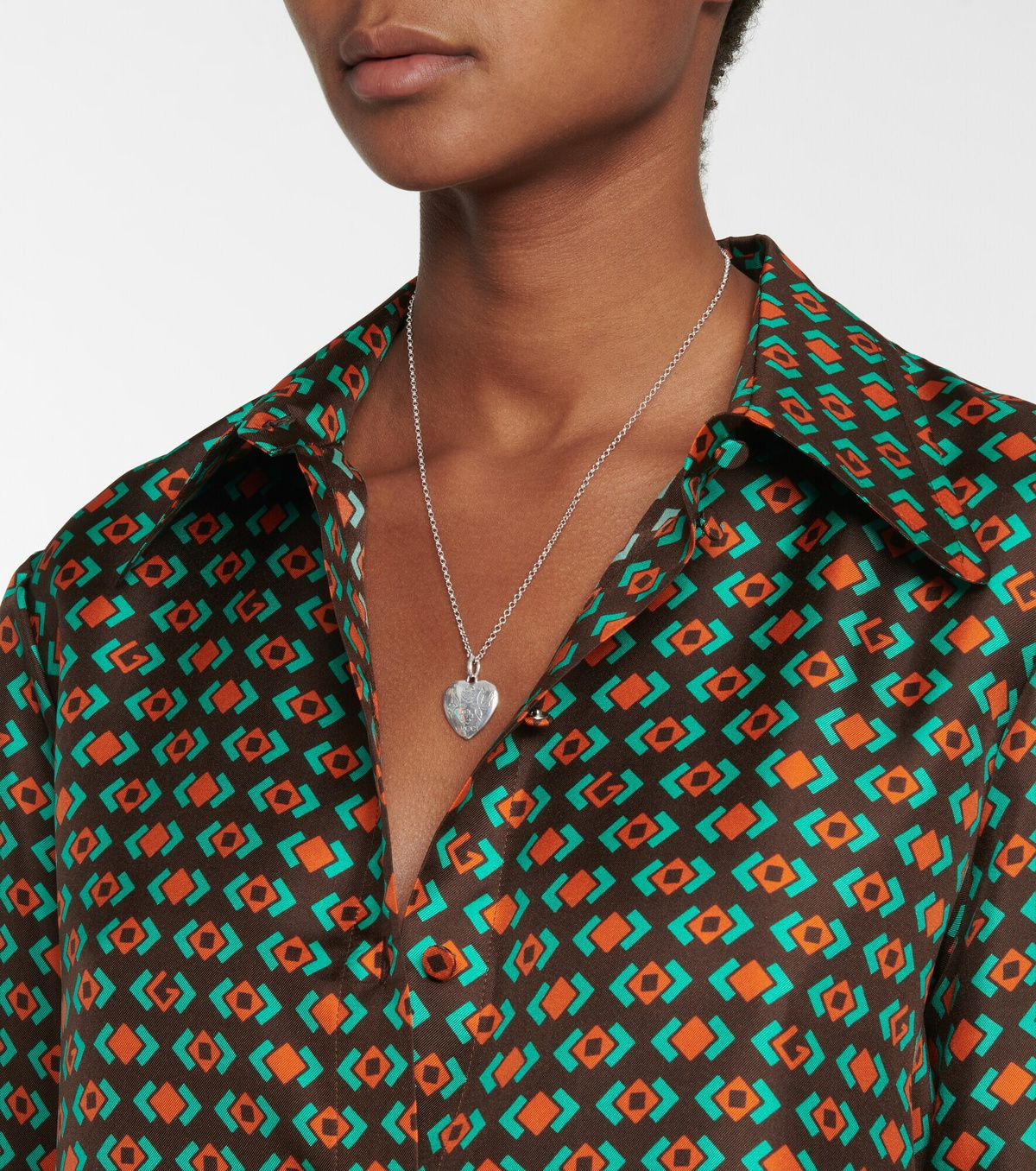 Gucci Blind for Love sterling silver necklace Gucci