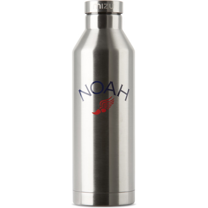 Photo: Noah Silver Winged Foot Mizu Bottle, 26 oz