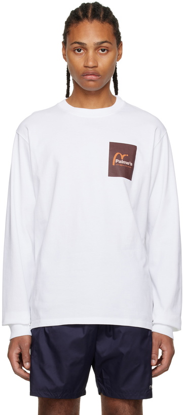 Photo: Palmes White Served Long Sleeve T-Shirt