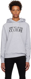 Versace Jeans Couture Gray & Black Bonded Hoodie