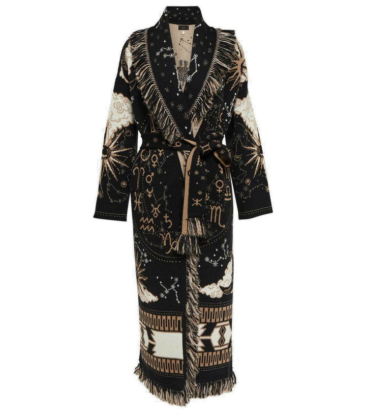 Photo: Alanui The Twelve Signs jacquard wrap coat