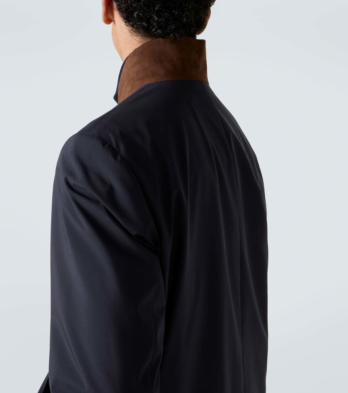 Loro Piana Windmate® suede-trimmed coat