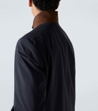 Loro Piana Windmate® suede-trimmed coat