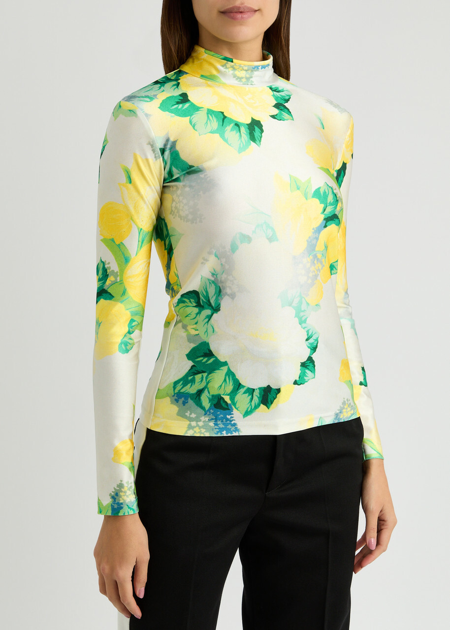 Meryll Rogge Floral-print Jersey top Multi Print Meryll Rogge