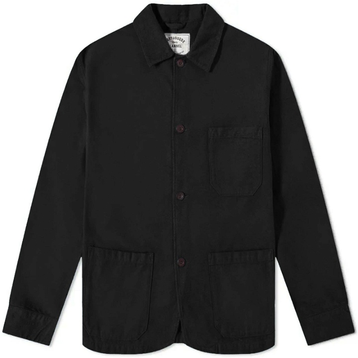 Photo: Portuguese Flannel Men's Labura Chore Jacket in Black