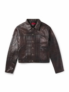424 - Cropped Leather Jacket - Black