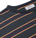 Saturdays NYC - Logo-Embroidered Striped Cotton-Jersey T-Shirt - Charcoal