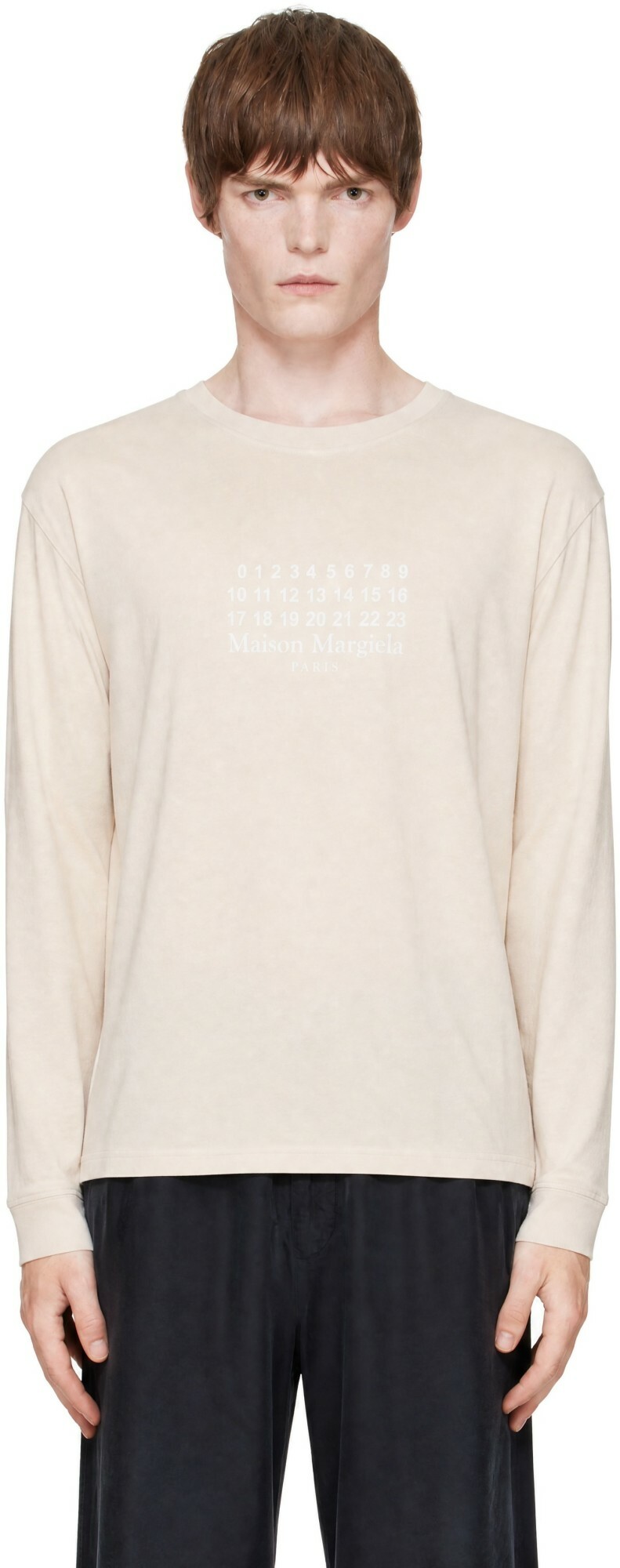 Maison Margiela Beige Logo T-shirt