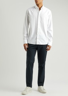 Eton Piqué Cotton Oxford Shirt White