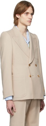 Gucci Beige Drill Fluid Blazer