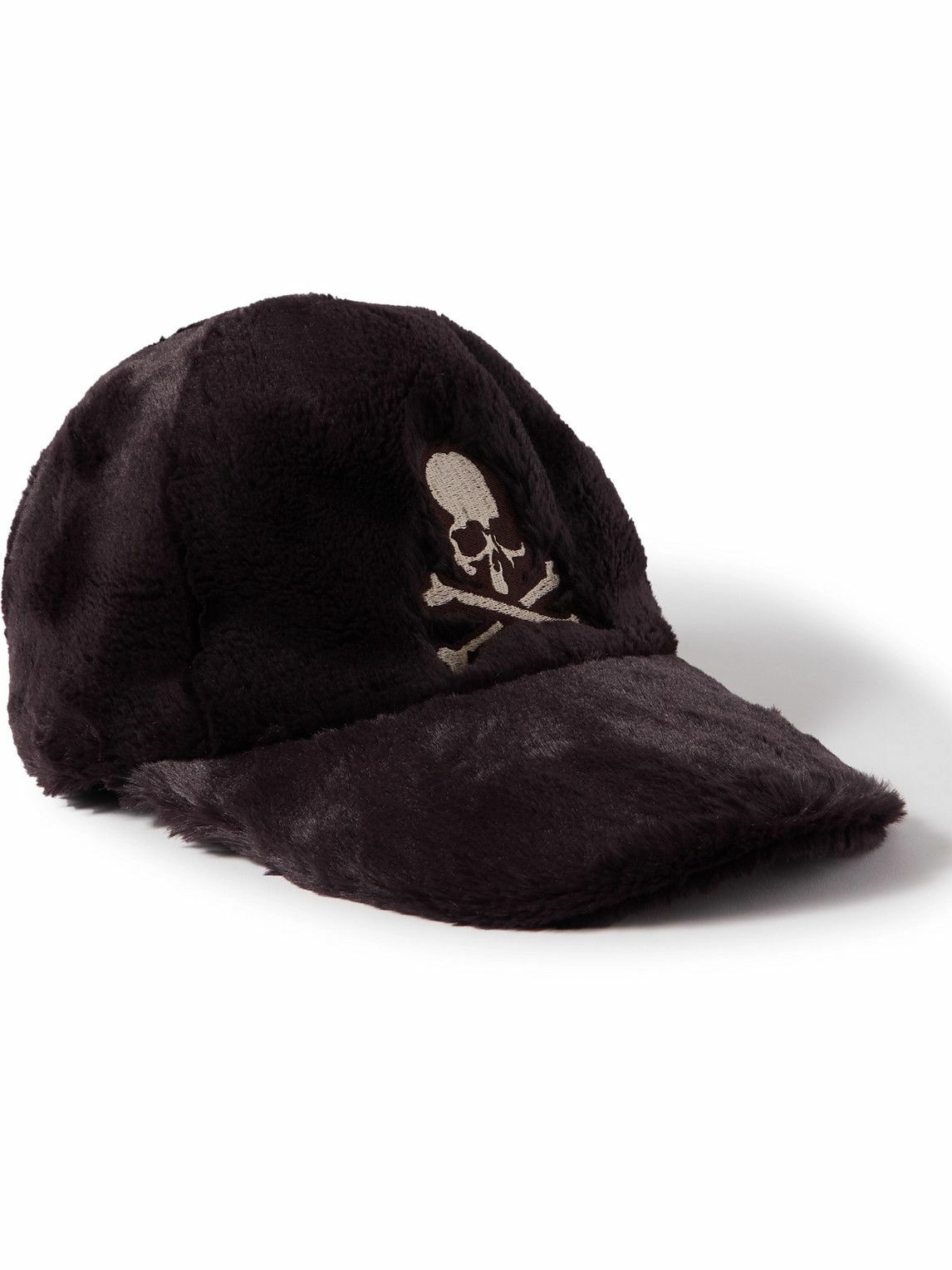 BOSS - Faux-shearling cap with embroidered logo patch