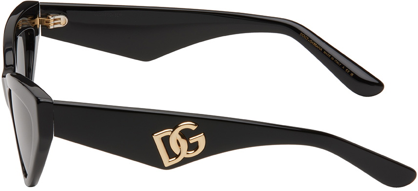 Dolce & Gabbana Black DG Crossed Sunglasses Dolce & Gabbana