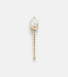 Mateo 14kt gold brooch with diamonds and pearls