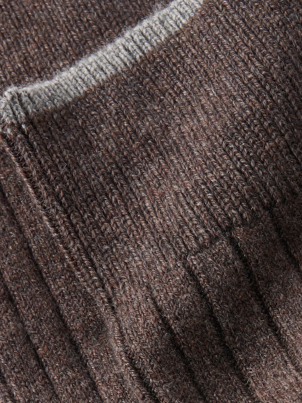 Brunello Cucinelli - Ribbed Cashmere Socks - Brown