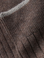 Brunello Cucinelli - Ribbed Cashmere Socks - Brown