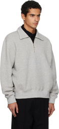 Lady White Co. Gray Quarter Zip Track Jacket