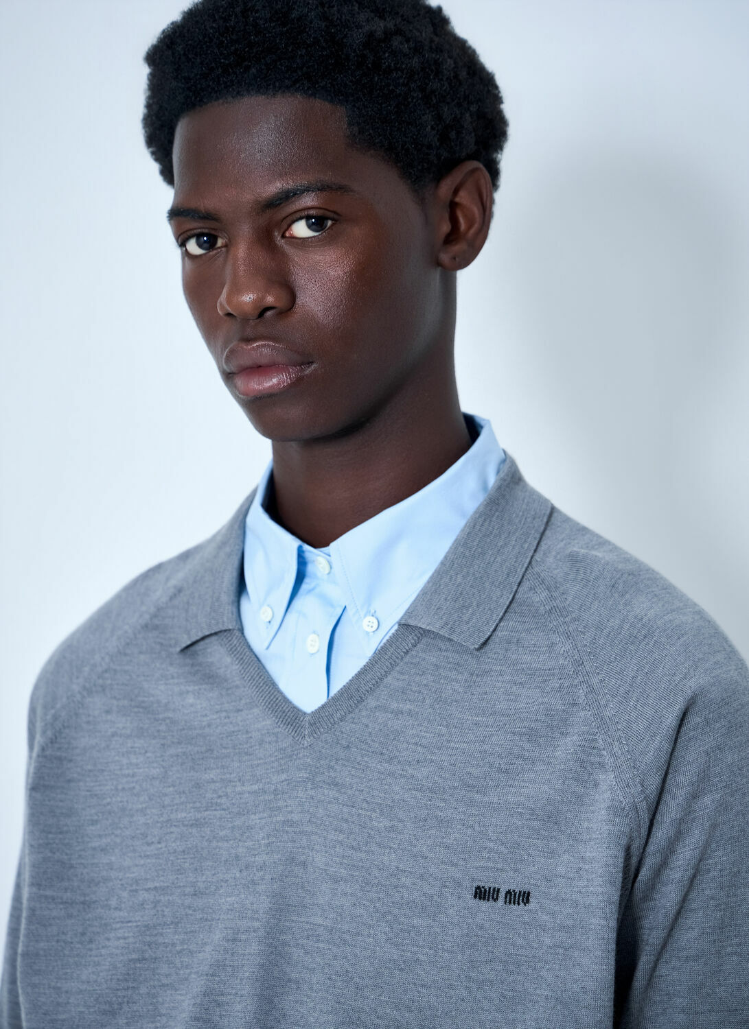 Miu Miu V-Neck Knit Sweater