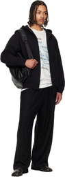 YOHJI YAMAMOTO Black 30/10 French Terry Logo Hoodie