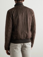 Incotex - Montedoro Padded Suede Jacket - Brown