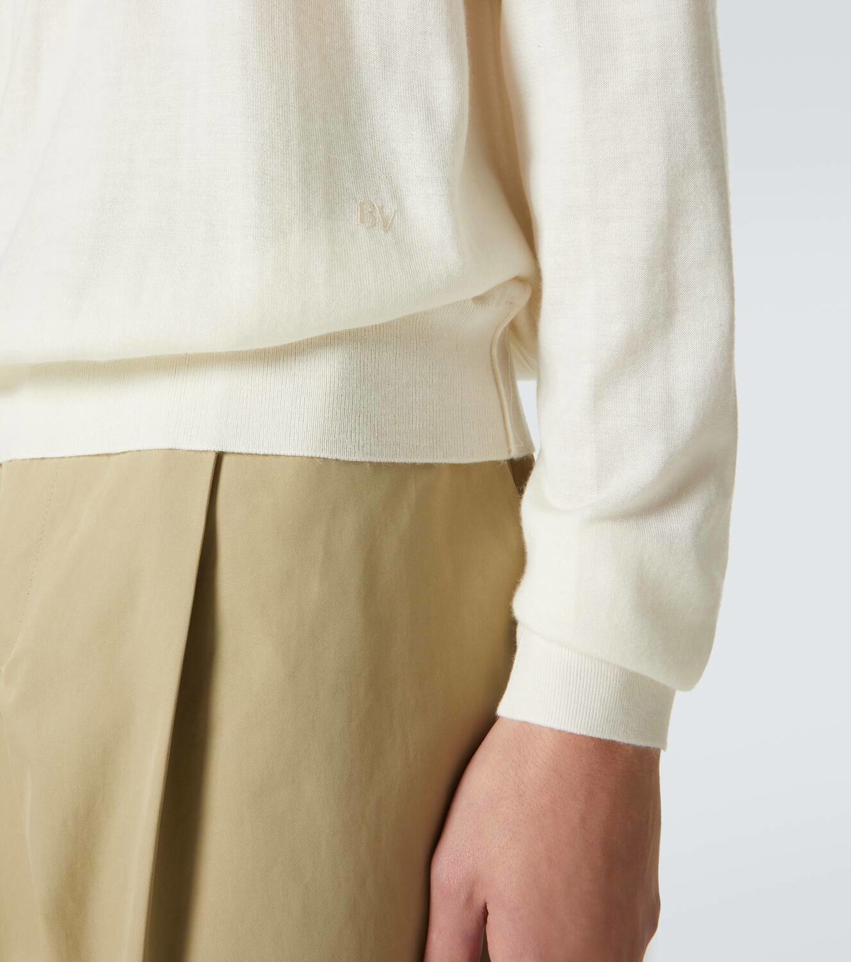 Bottega Veneta Women's Cashmere Polo Shirt Beige main image 0