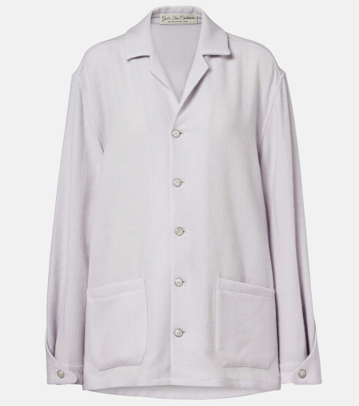 God's True Cashmere Affirmations cashmere pajama shirt with moonstone