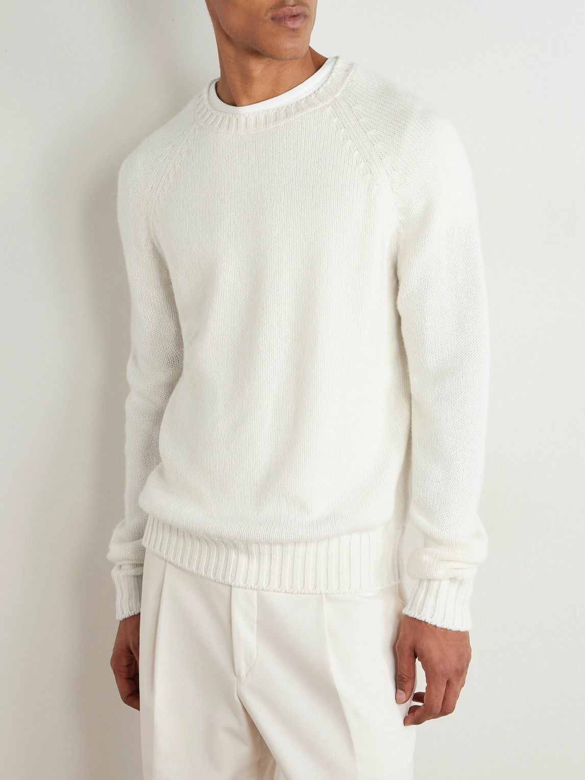 UMIT BENAN - Milano Cashmere Sweater - White